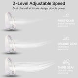 Moonval Portable Neck Fan, USB Rechargeable Hands-Free Bladeless Personal Cooling Fan