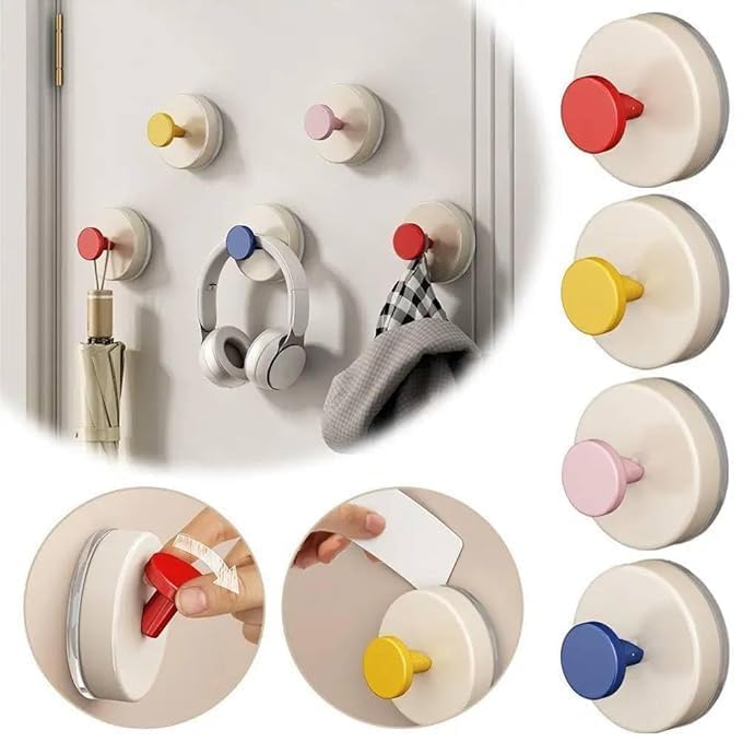 Moonval Suction Cup Wall Hooks, Reusable Waterproof Removable Hangers