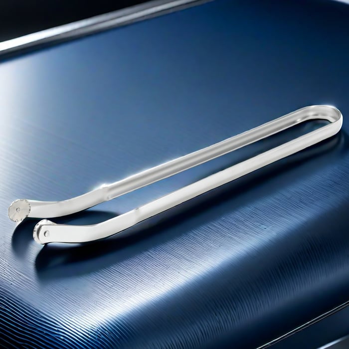 Moonval BBQ Sausage Tongs, Stainless Steel Grill Tongs with Non-Slip Grip