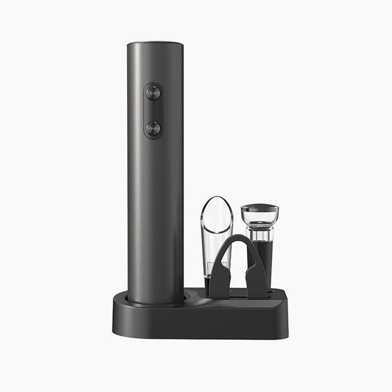 Moonval Electric Wine Opener Set, Automatic Rechargeable Corkscrew with Foil Cutter