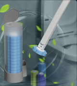 Moonval Toilet Brush with Soap Dispenser, Wall-Mounted Bathroom Cleaning Brush & Holder Set