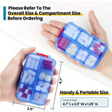 Moonval Weekly Pill Organizer, 7-Day Dustproof & Moisture-Resistant Medicine Storage Case