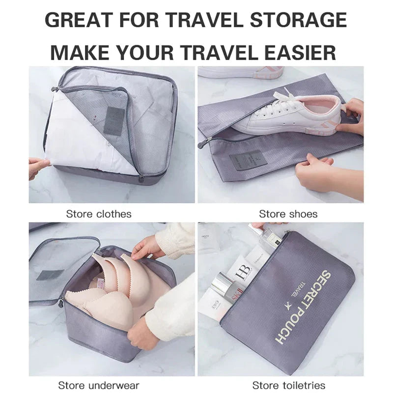 Moonval Travel Packing Cubes, 6-Piece Luggage Organizer Set for Clothes, Shoes & Travel Essentials