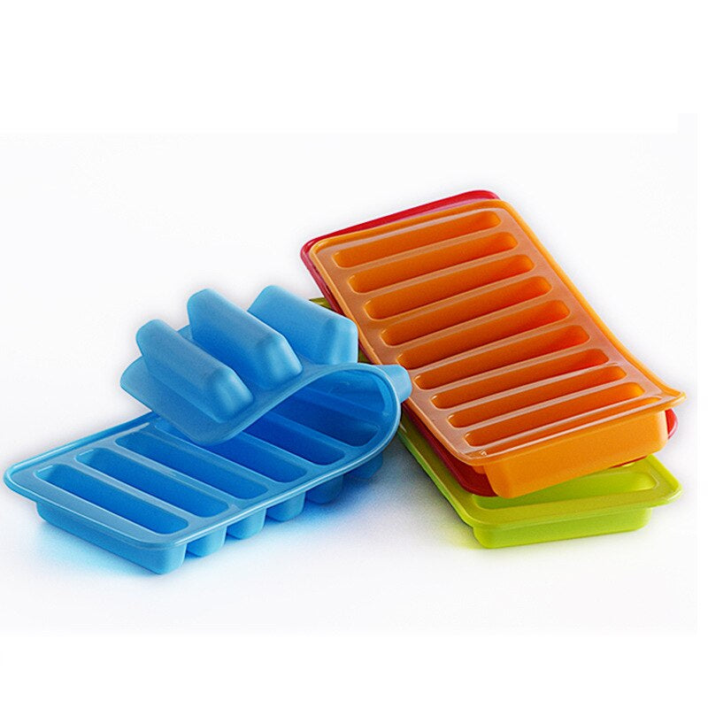 Moonval 10-Grid Silicone Ice Cube Tray, Flexible BPA-Free Ice Mold with Easy-Release Design