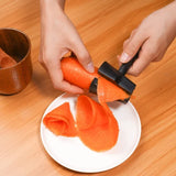 Moonval Vegetable Flower Cutter, Stainless Steel Spiral Garnish Tool for Carrots & Cucumbers