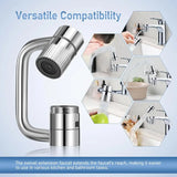 Moonval 1440° Rotating Faucet Aerator, Swivel Faucet Extender for Kitchen & Bathroom Sinks