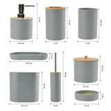 Moonval Bathroom Accessories Set, 8-Piece Complete Bath Organizer Collection