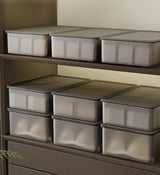 Moonval Clear Socks & Underwear Organizer Box, Divided Drawer Storage for Lingerie & Accessories