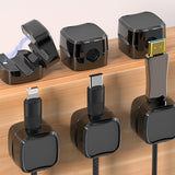 Moonval Magnetic Cable Organizer, Self-Adhesive Cord Holder for Desk, Office, Home & Car