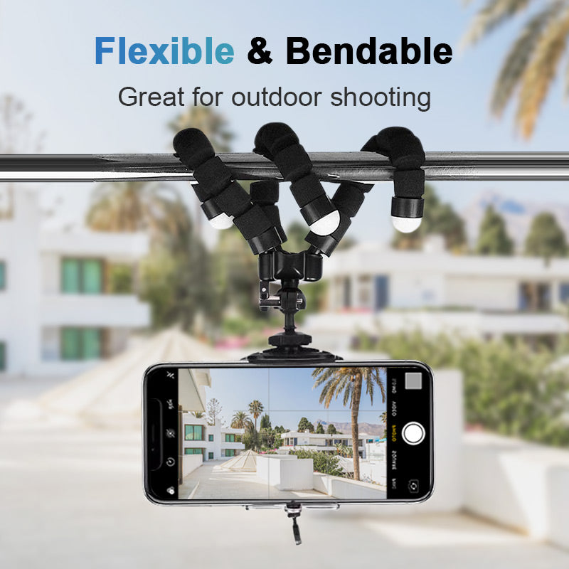 Moonval Flexible Octopus Mini Tripod, Adjustable Phone & Camera Stand with Universal Mount