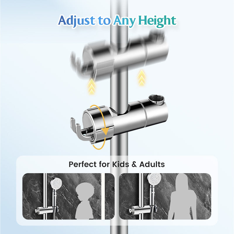 Moonval Drill-Free Hand Shower Holder, Adjustable Wall Mount Bracket for Bathroom Shower Heads