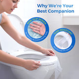 Moonval Disposable Toilet Seat Covers, Biodegradable Universal Travel Liners, 100-Pack