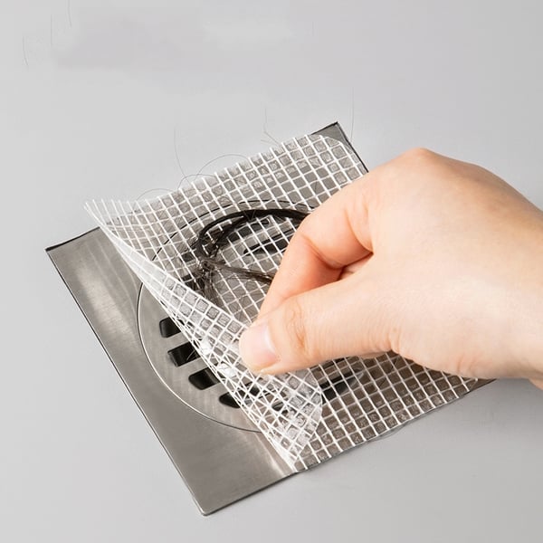 Moonval Self-Adhesive Drain Hair Catcher, Fine Mesh Cover for Shower and Floor Drains
