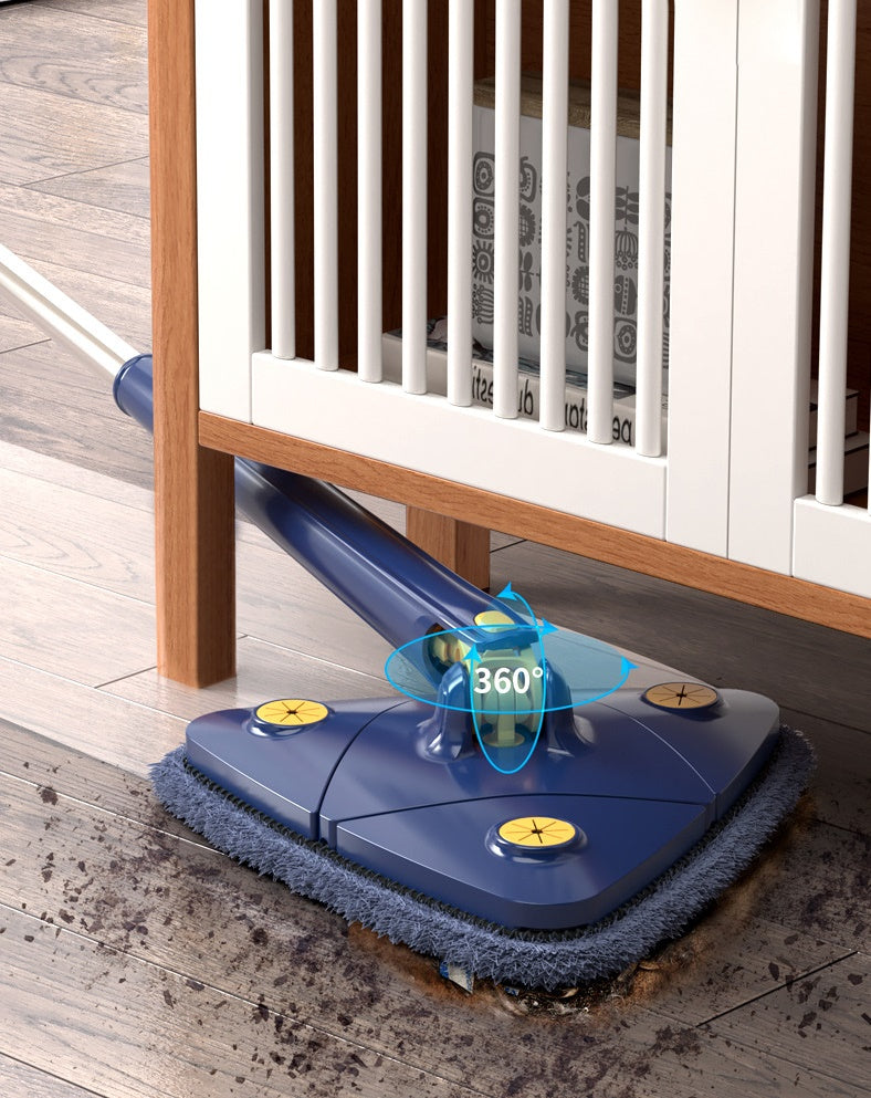Moonval Triangle Spray Mop, 360° Rotating Flat Mop with Refillable Water Tank & Microfiber Pad