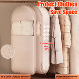 Moonval Hanging Garment Storage Bag, Space-Saving Closet Organizer with Hanging Design