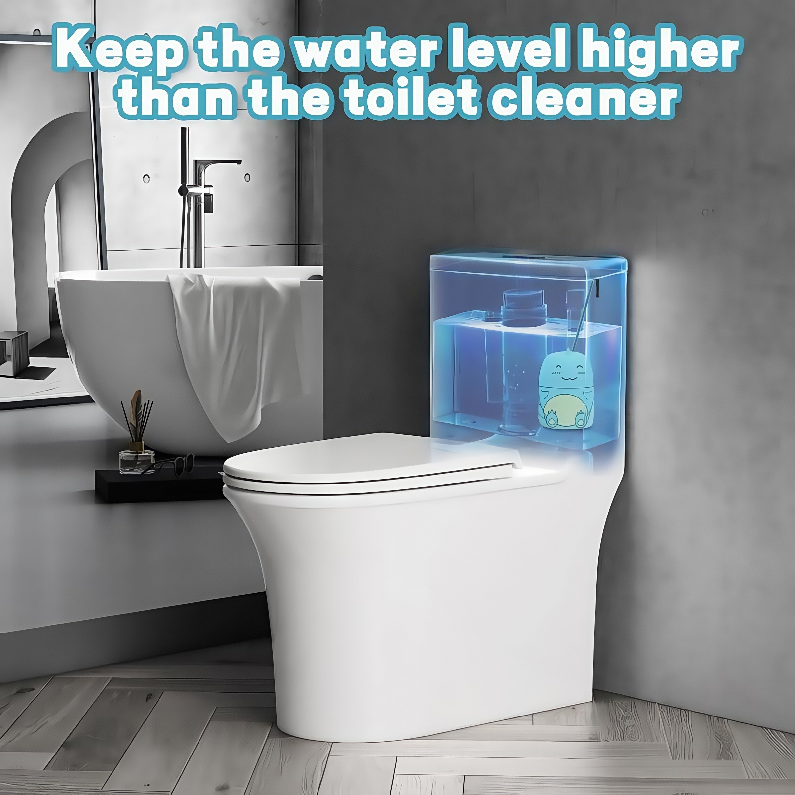 Moonval Magic Toilet Cleaner Tablets, Deodorizing Toilet Bowl Cleaner for Stain & Odor Removal