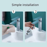 Moonval 1080° Rotating Faucet Extender, 3-Joint Swivel Tap Attachment with Dual Spray Modes
