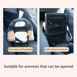 Moonval 2-in-1 Plush Tissue Storage Box, Cute Car Armrest Organizer & Tissue Holder