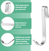 Moonval Wire Shelf J Hooks, Heavy-Duty Metal Hanging Hooks for Closet & Storage Racks