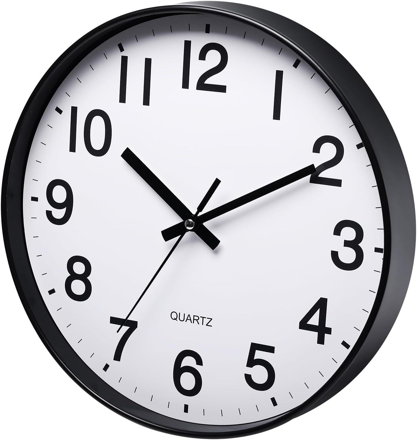 Moonval Silent Wall Clock, 12-Inch Non-Ticking Battery-Operated Clock for Home & Office Decor