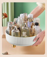 Moonval Rotating Organizer Tray, Luxury 360° Turntable Storage for Spices, Cosmetics & Skincare