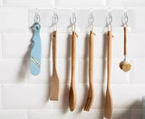 Moonval Adhesive Hooks, 6-Pack Heavy-Duty Self-Adhesive Wall Hooks for Home Organization