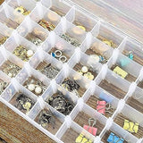 Moonval 36-Compartment Storage Box, Portable Jewelry, Cosmetics and Craft Organizer