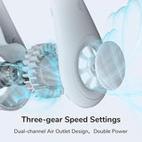 Moonval Portable Neck Fan, USB Rechargeable Hands-Free Bladeless Personal Cooling Fan