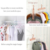 Moonval Space-Saving Hanger, 9-in-1 Multi-Layer Clothes Organizer for Wardrobe Storage