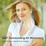 Moonval Portable Neck Fan, USB Rechargeable Hands-Free Bladeless Personal Cooling Fan