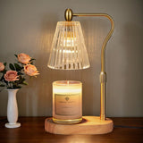 Moonval Candle Warmer Lamp, Height-Adjustable Dimmable Wax Warmer with Timer for Jar Candles