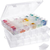 Moonval 36-Compartment Storage Box, Portable Jewelry, Cosmetics and Craft Organizer