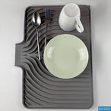 Moonval Silicone Dish Drying Mat, 40 × 30 cm Self-Draining Kitchen Counter Mat