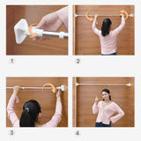 Moonval Adjustable Tension Rod, Heavy-Duty Expandable Shower Curtain & Clothes Hanging Rod