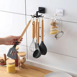 Moonval Wall Hook, 360° Rotating Heavy-Duty Self-Adhesive Hook for Home Organization