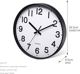 Moonval Silent Wall Clock, 12-Inch Non-Ticking Battery-Operated Clock for Home & Office Decor