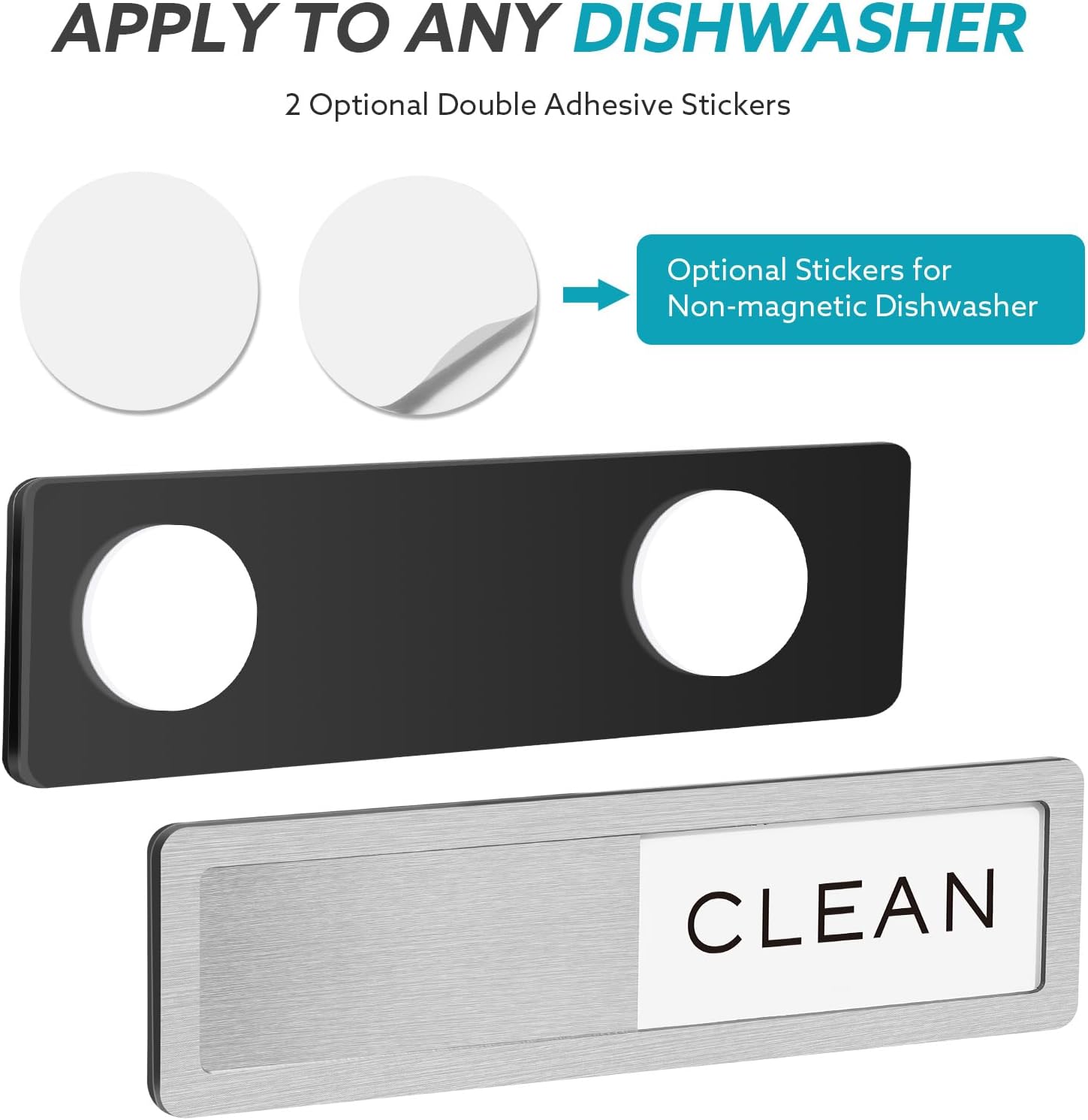 Moonval Dishwasher Magnet, Clean & Dirty Sliding Sign with Strong Non-Scratch Magnet