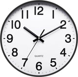 Moonval Silent Wall Clock, 12-Inch Non-Ticking Battery-Operated Clock for Home & Office Decor