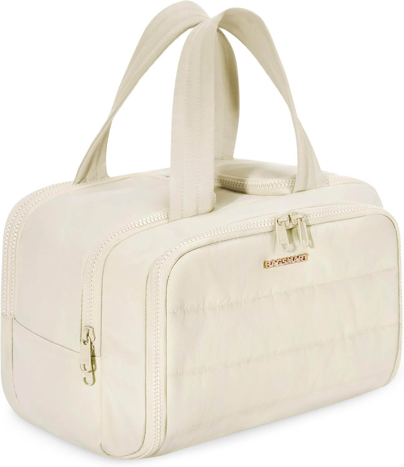 Moonval Travel Toiletry Bag, Waterproof Cosmetic Organizer with Wet Dry Compartment