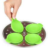Moonval Silicone Idli Moulds, Non-Stick BPA-Free Steaming Cups, Set of 8