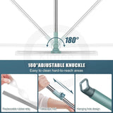 Moonval Silicone Blade Wiper, 180° Rotating Multipurpose Squeegee for Windows, Mirrors & Glass