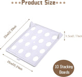 Moonval Stackable Closet Organizer, 10-Pack Foldable Clothes Shelf Divider for Wardrobe Storage