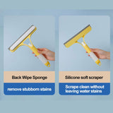Moonval 3-in-1 Spray Window Cleaner, Glass Squeegee with Built-In Spray Bottle & Wiper