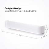 Moonval Wall Mounted Coat Rack, Steel Shelf with 5 Heavy-Duty Hooks for Entryway, Hallway & Bedroom
