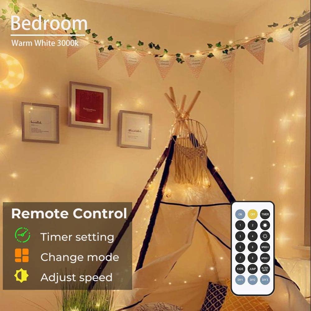 Moonval Fairy String Lights, 100 LED 33 ft USB Twinkle Lights for Bedroom & Home Decor