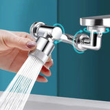 Moonval 1080° Rotating Faucet Extender, 3-Joint Swivel Tap Attachment with Dual Spray Modes