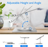 Moonval 360° Rotating Laptop Stand, Adjustable Aluminum Ergonomic Desk Stand for Laptops
