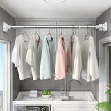 Moonval Adjustable Tension Rod, Heavy-Duty Expandable Shower Curtain & Clothes Hanging Rod