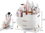 Moonval Makeup Organizer, Large Cosmetic Storage Case with Drawers & Handle for Vanity & Bathroom