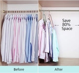 Moonval Space-Saving Hanger, 9-in-1 Multi-Layer Clothes Organizer for Wardrobe Storage